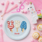 Patriotic USA Love Popsiche Papieren Bordje (Feest)