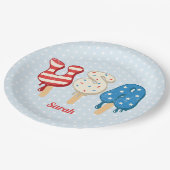 Patriotic USA Love Popsiche Papieren Bordje (Gekanteld)