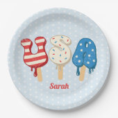 Patriotic USA Love Popsiche Papieren Bordje (Voorkant)