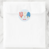 Patriotic USA Love Popsiche Ronde Sticker (Tas)
