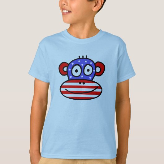 Patriotic USA Monkey T-shirt (Voorkant)