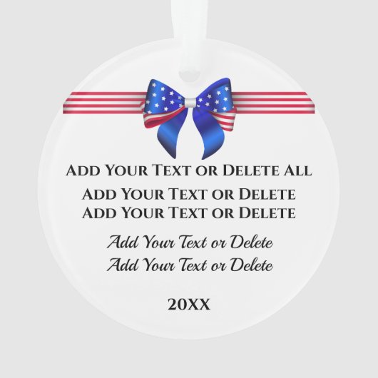 Patriotic USA Ornament (achterkant)