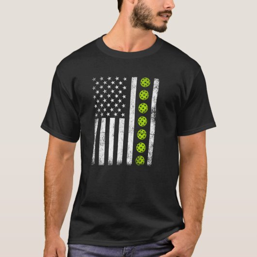 Patriotic USA Pickleball T-shirt (Voorkant)