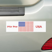 Patriotic USA Polar Beren Bumpersticker (Op auto)