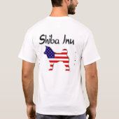 Patriotic USA Shiba Inu T-shirt (Achterkant)