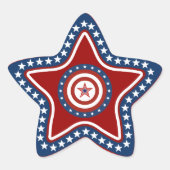 Patriotic USA Star Ster Sticker (Voorkant)