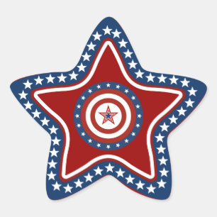 Patriotic USA Star Ster Sticker