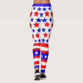 Patriotic USA Stars and Stripes Leggings (Achterkant)