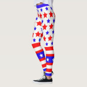 Patriotic USA Stars and Stripes Leggings (Links)