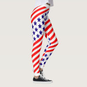 Patriotic USA Stars and Stripes Leggings (Rechts)