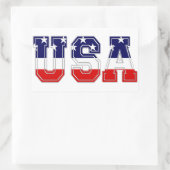 Patriotic USA Stars and Stripes Rechthoekige Sticker (Tas)