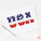 Patriotic USA Stars and Stripes Rechthoekige Sticker (Envelop)