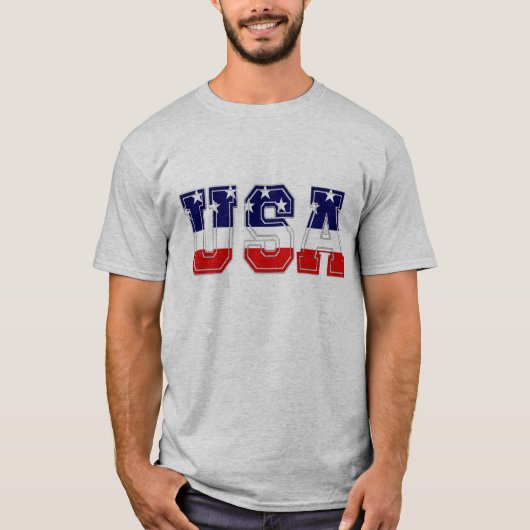 Patriotic USA Stars and Stripes T-shirt (Voorkant)