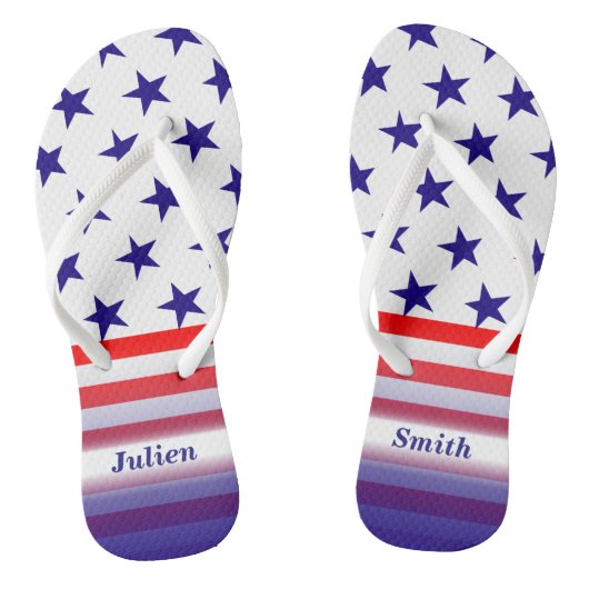 Patriotic USA Stars and Stripes Teenslippers (Voetbed)