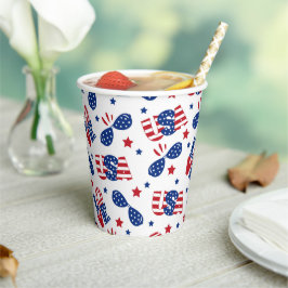 Patriotic USA Summer Papieren Bekers