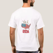 Patriotic USA Wordplay T-shirt (Achterkant)