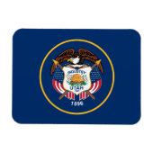 Patriotic Utah State Flag Magneet (Horizontaal)