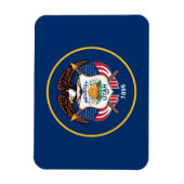 Patriotic Utah State Flag Magneet (Verticaal)