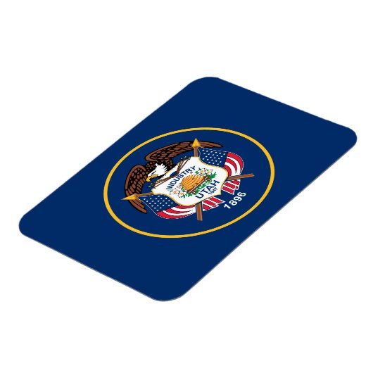 Patriotic Utah State Flag Magneet (Linkerzijde)