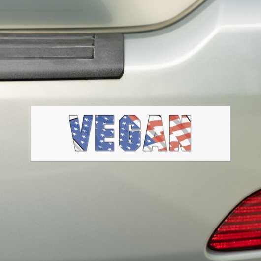 Patriotic Vegan Bumpersticker (Op auto)