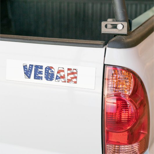Patriotic Vegan Bumpersticker (Op Truck)
