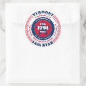 Patriotic Vermont Circle Design Sticker (Tas)