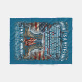Patriotic Veteran Definition Blank Check Sacrifice Fleece Deken (Voorkant (Horizontaal))