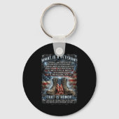 Patriotic Veteran Definition Blank Check Sacrifice Sleutelhanger (Voorkant)