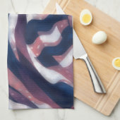 Patriotic Vibes Artsy Kitchen Towel Theedoek (Quarter Fold)