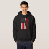 Patriotic Volunteer Fireman Firefighter Dad Americ Hoodie (Voorkant volledig)