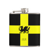 Patriotic Wales Dragon St Davids Hip Flask Heupfles (Voorkant)