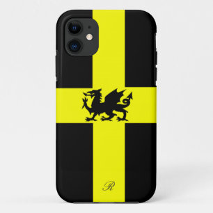 Patriotic Wales Dragon Yellow Black iPhone 5 Hoesj Case-Mate iPhone Case