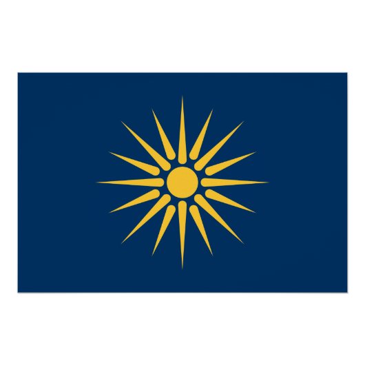Patriotic wall poster with Flag of Macedonia (Voorkant)