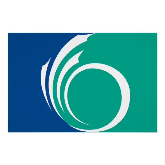 Patriotic wall poster with Flag of Ottawa, Canada (Voorkant)