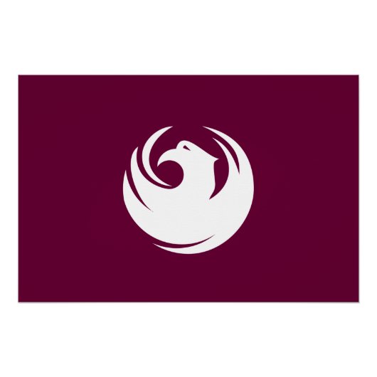 Patriotic wall poster with Flag of Phoenix City (Voorkant)