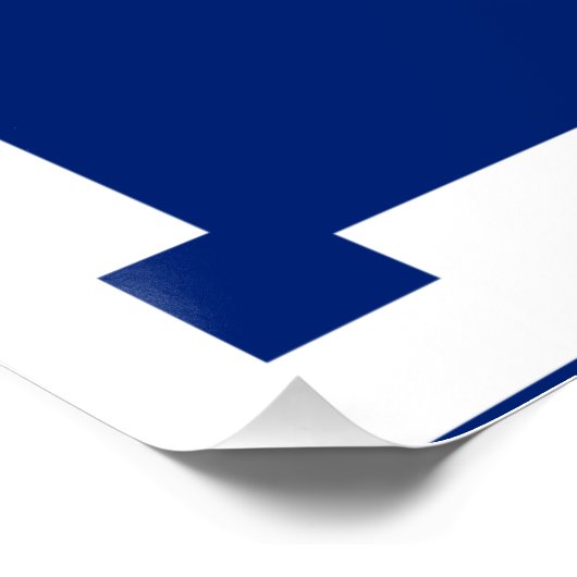 Patriotic wall poster with Flag of Quebec City (Hoek)