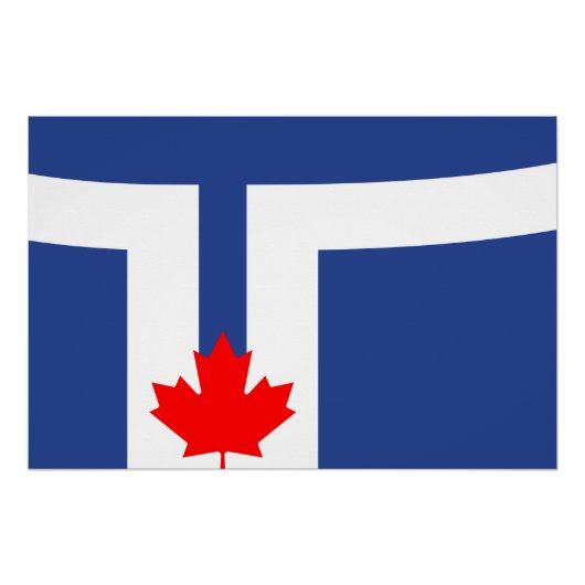 Patriotic wall poster with Flag of Toronto (Voorkant)