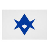 Patriotic wall poster with Flag of Toyota city (Voorkant)