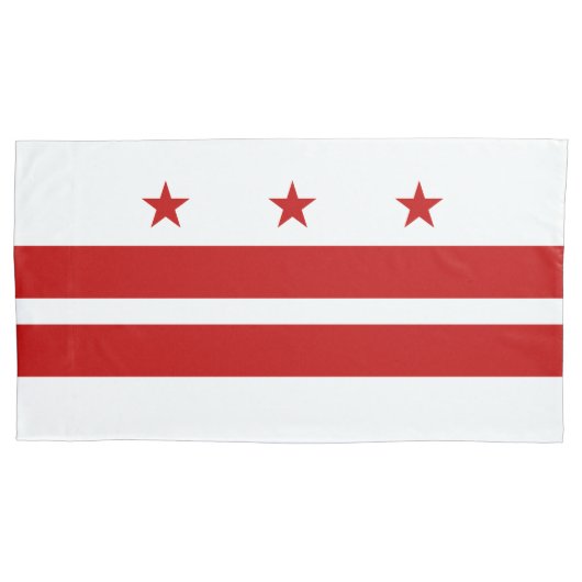 Patriotic Washington D.C. Flag Kussensloop (Voorkant-Links)