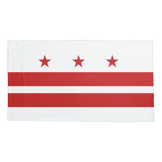 Patriotic Washington D.C. Flag Kussensloop (Achterkant-Links)