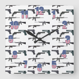 Patriotic Weapons Vierkante Klok