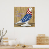 Patriotic West Pigeon Poster (Keuken)