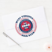 Patriotic West Virginia Circle Design Sticker (Envelop)
