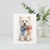 Patriotic Westie Briefkaart (Staand voorkant)