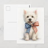 Patriotic Westie Briefkaart (Voorkant / Achterkant)
