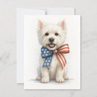 Patriotic Westie Briefkaart