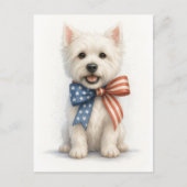 Patriotic Westie Briefkaart (Voorkant)