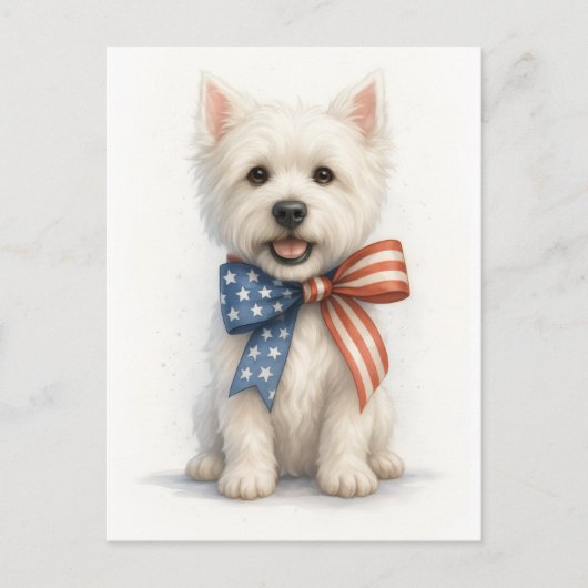 Patriotic Westie Briefkaart (Voorkant)