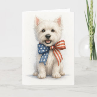 Patriotic Westie Kaart