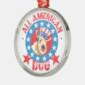 Patriotic Wheaten Metalen Ornament (Links)